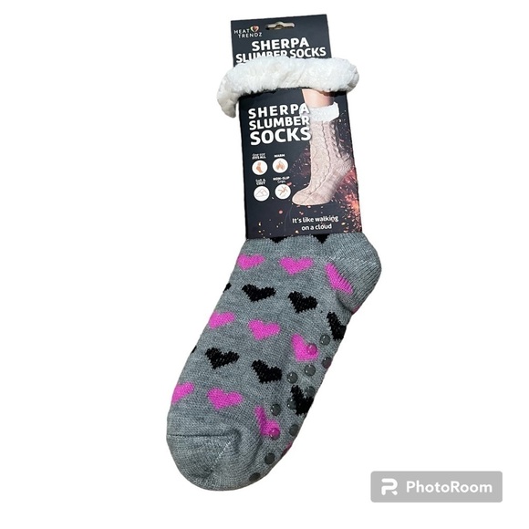 NEW Sherpa Slumber Socks, one size, soft and cozy, non slip. - Picture 1 of 5